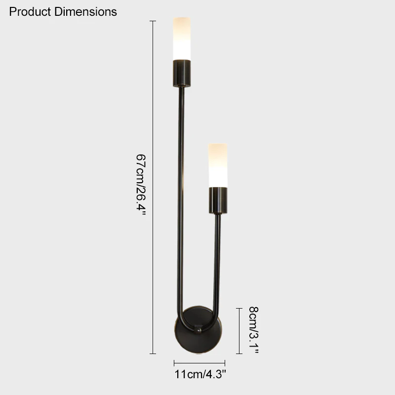 WOMO Black and Brass Modern Candelabra Wall Sconce-WM6096 - Image 61