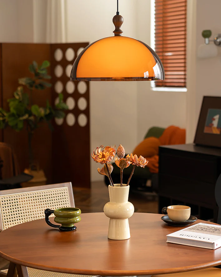 WOMO Brown Dome Pendant Light-WM2985 - Image 4