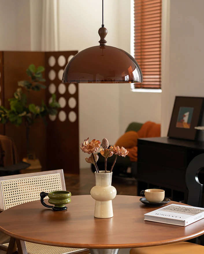WOMO Brown Dome Pendant Light-WM2985 - Image 8