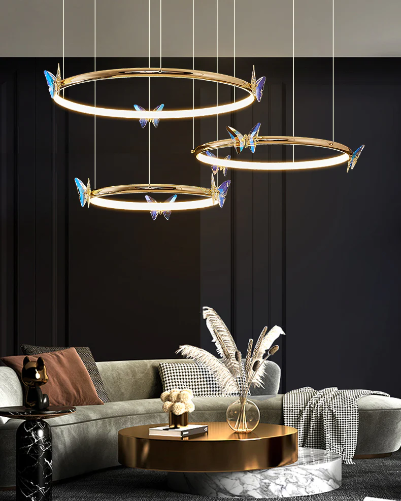 WOMO Butterfly Circular Crystal Chandelier-WM2801 - Image 2