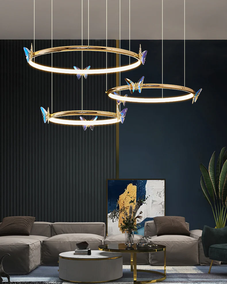 WOMO Butterfly Circular Crystal Chandelier-WM2801 - Image 5