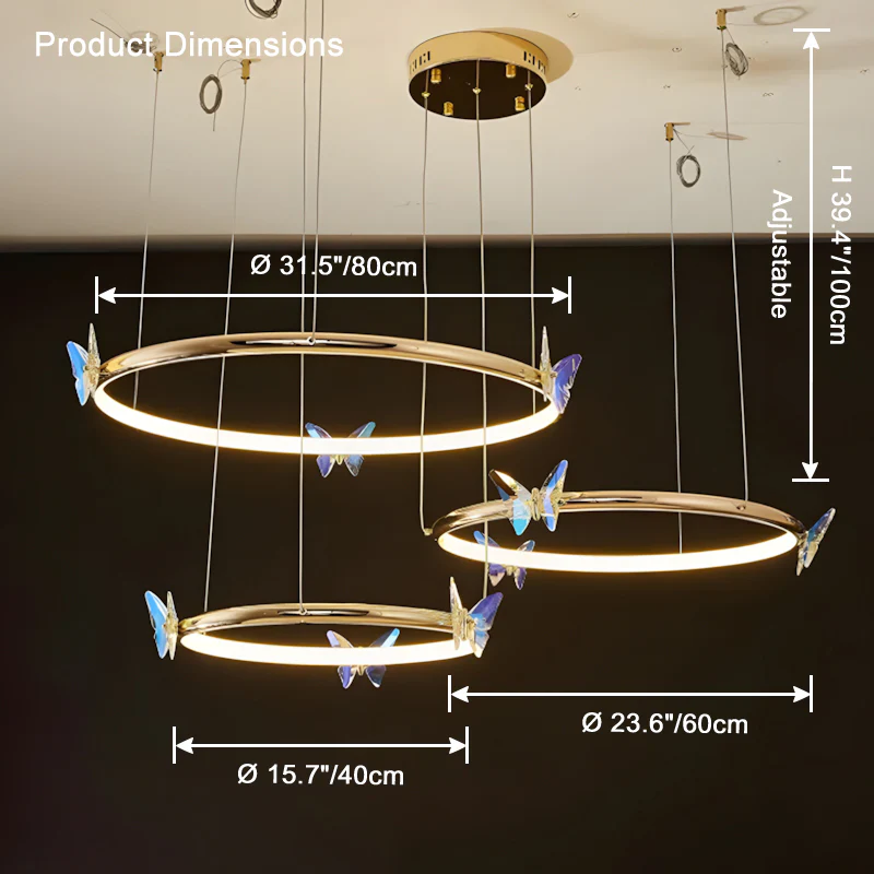 WOMO Butterfly Circular Crystal Chandelier-WM2801 - Image 9