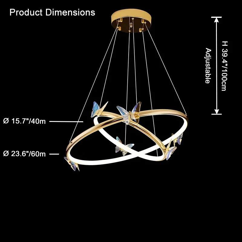 WOMO Butterfly Circular Led Chandelier-WM2802 - Image 13