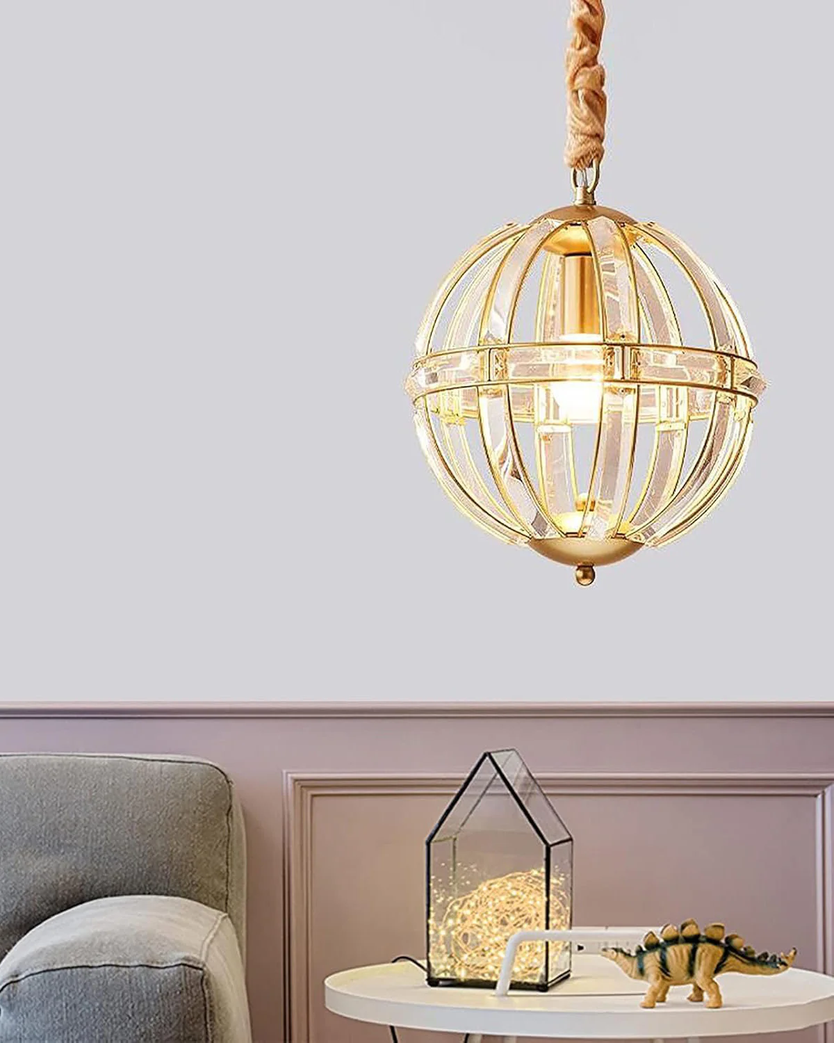 WOMO Cage Crystal Orb Chandelier-WM2595 - Image 10