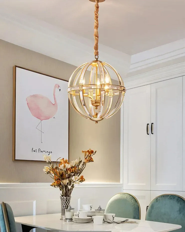 WOMO Cage Crystal Orb Chandelier-WM2595 - Image 12
