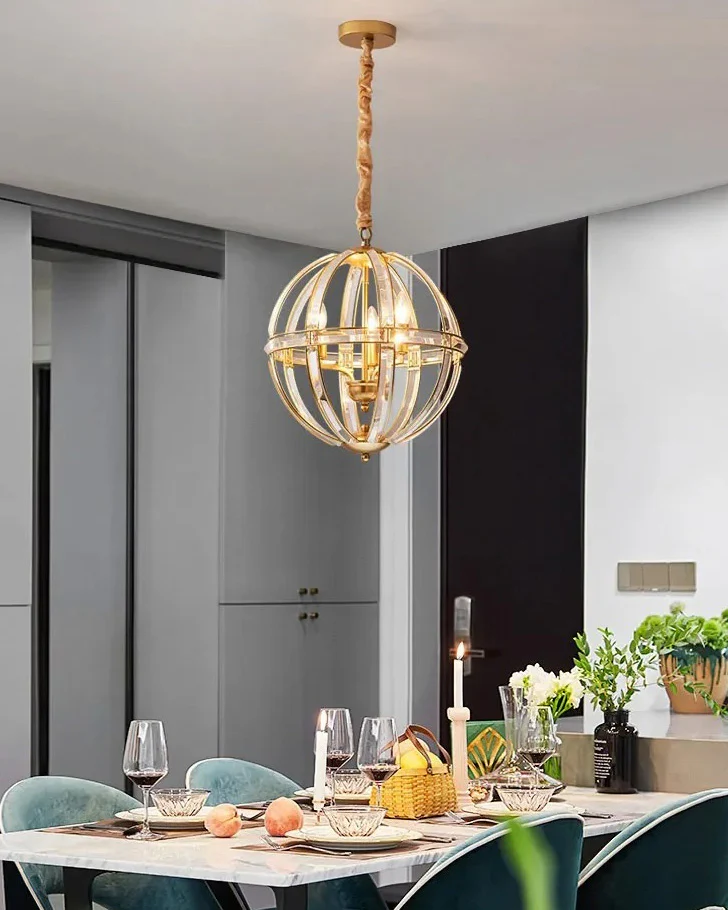 WOMO Cage Crystal Orb Chandelier-WM2595 - Image 13