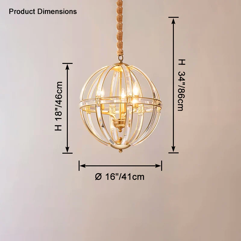 WOMO Cage Crystal Orb Chandelier-WM2595 - Image 20