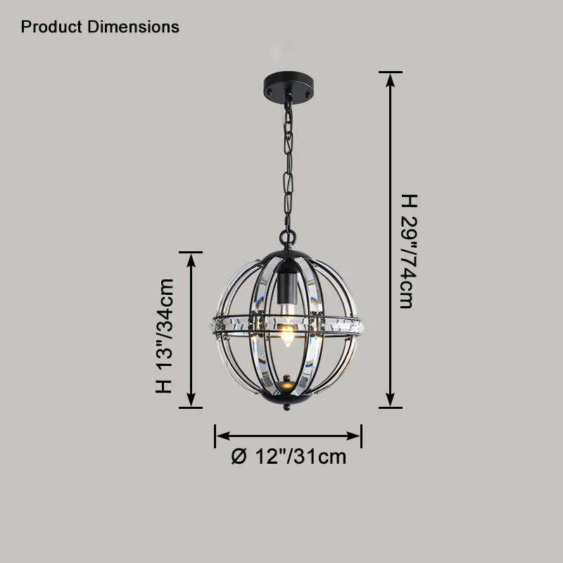 WOMO Cage Crystal Orb Chandelier-WM2595 - Image 22