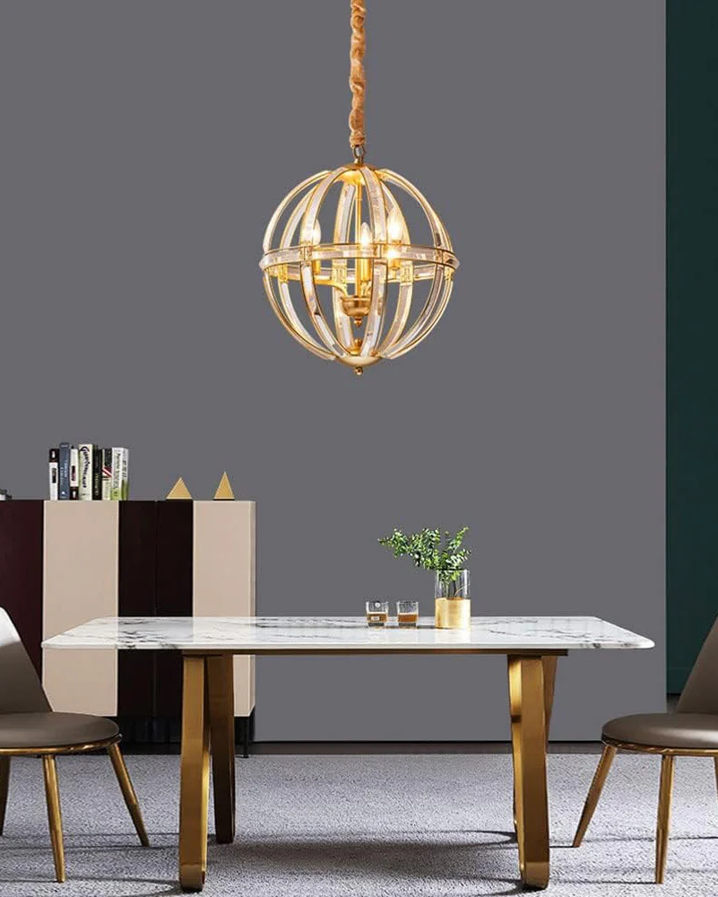 WOMO Cage Crystal Orb Chandelier-WM2595 - Image 3