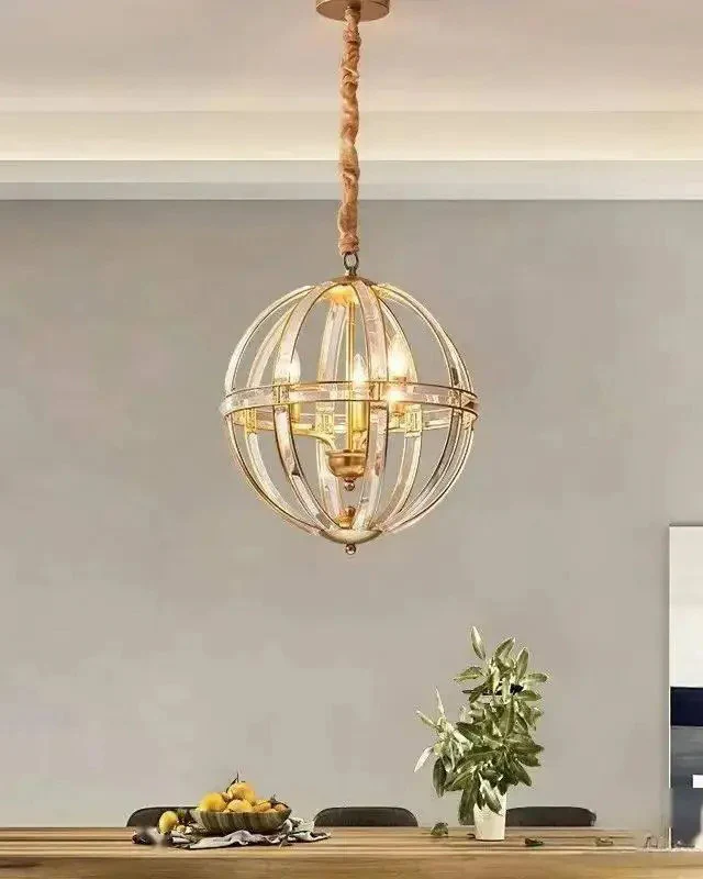 WOMO Cage Crystal Orb Chandelier-WM2595 - Image 4