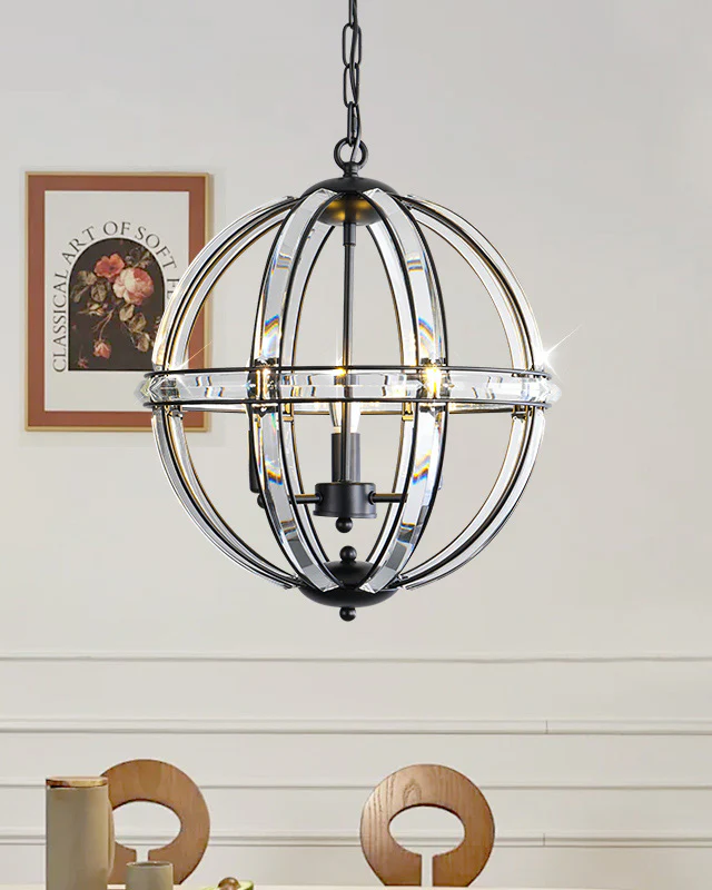 WOMO Cage Crystal Orb Chandelier-WM2595 - Image 5