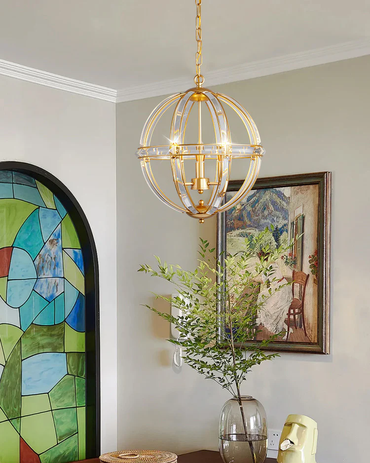 WOMO Cage Crystal Orb Chandelier-WM2595 - Image 6