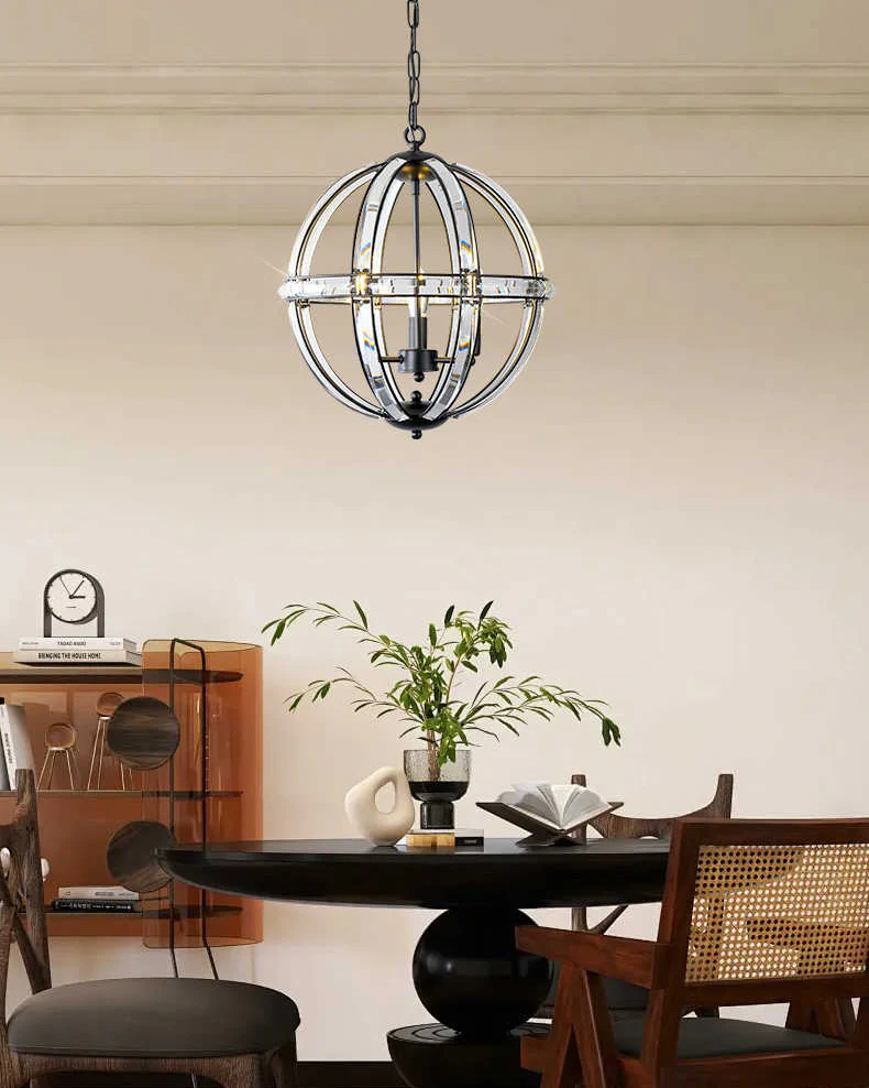 WOMO Cage Crystal Orb Chandelier-WM2595 - Image 7