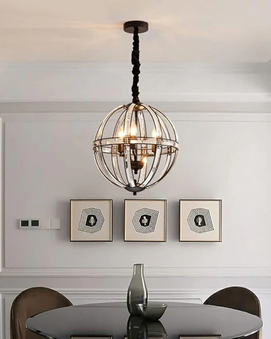 WOMO Cage Crystal Orb Chandelier-WM2595 - Image 8
