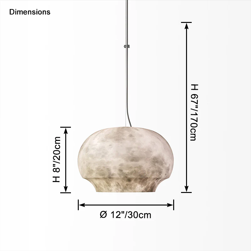 WOMO Camille Alabaster Pendant Light-WM2894 - Image 10