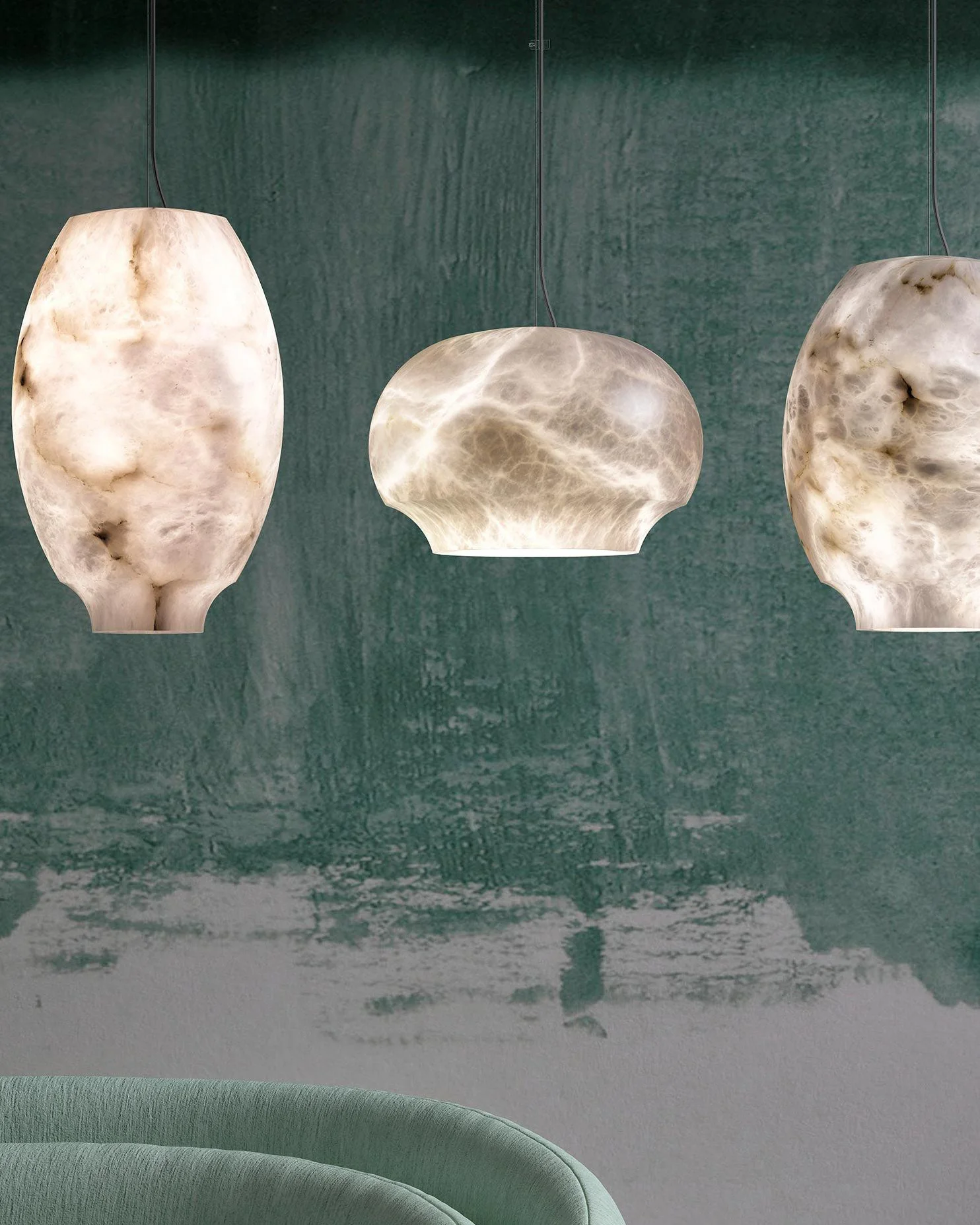 WOMO Camille Alabaster Pendant Light-WM2895 - Image 8