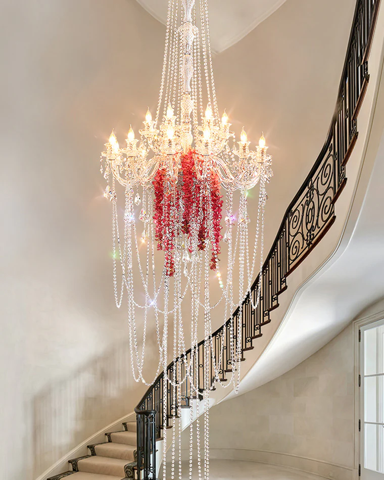 WOMO Long Candelabra Crystal Chandelier-WM2375 - Image 2