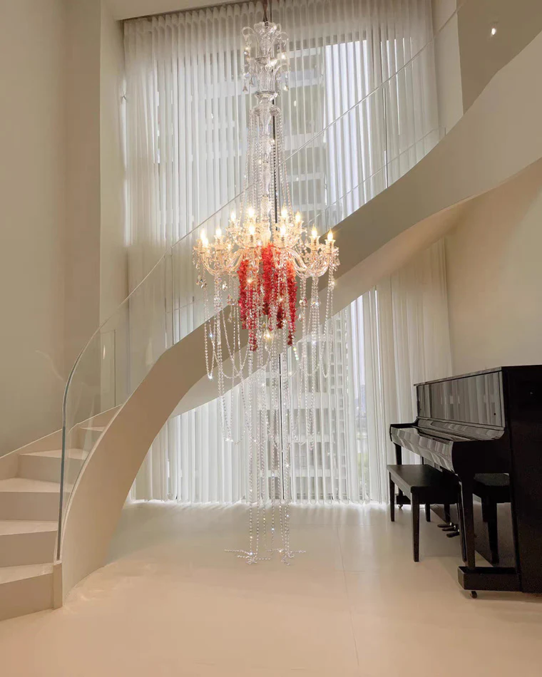 WOMO Long Candelabra Crystal Chandelier-WM2375 - Image 4