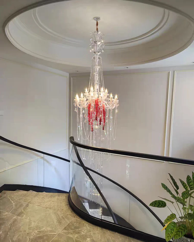 WOMO Long Candelabra Crystal Chandelier-WM2375 - Image 6