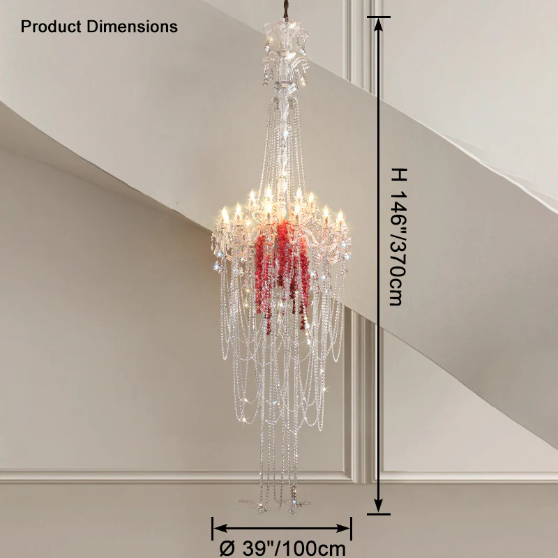 WOMO Long Candelabra Crystal Chandelier-WM2375 - Image 9