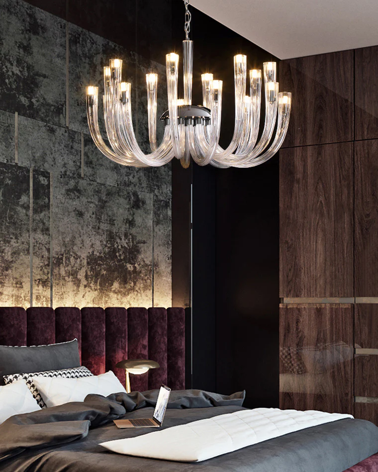 WOMO Candelabra Glass Chandelier-WM2356 - Image 3