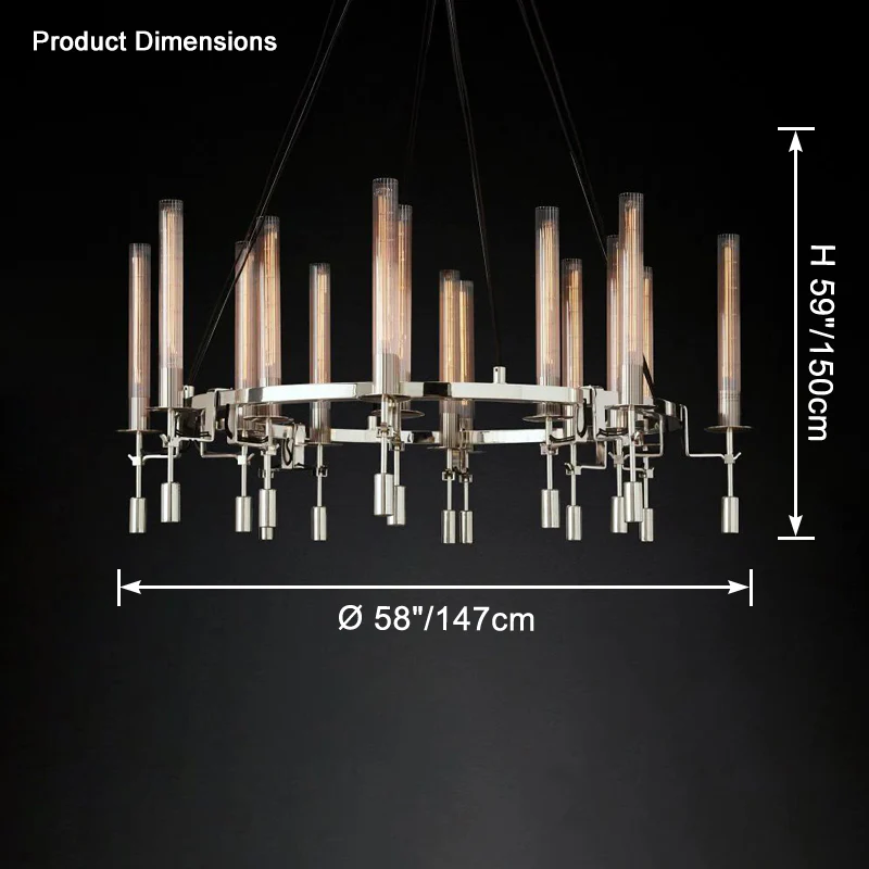 WOMO Candelabra Round Chandelier-WM2924 - Image 10