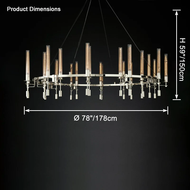 WOMO Candelabra Round Chandelier-WM2924 - Image 12