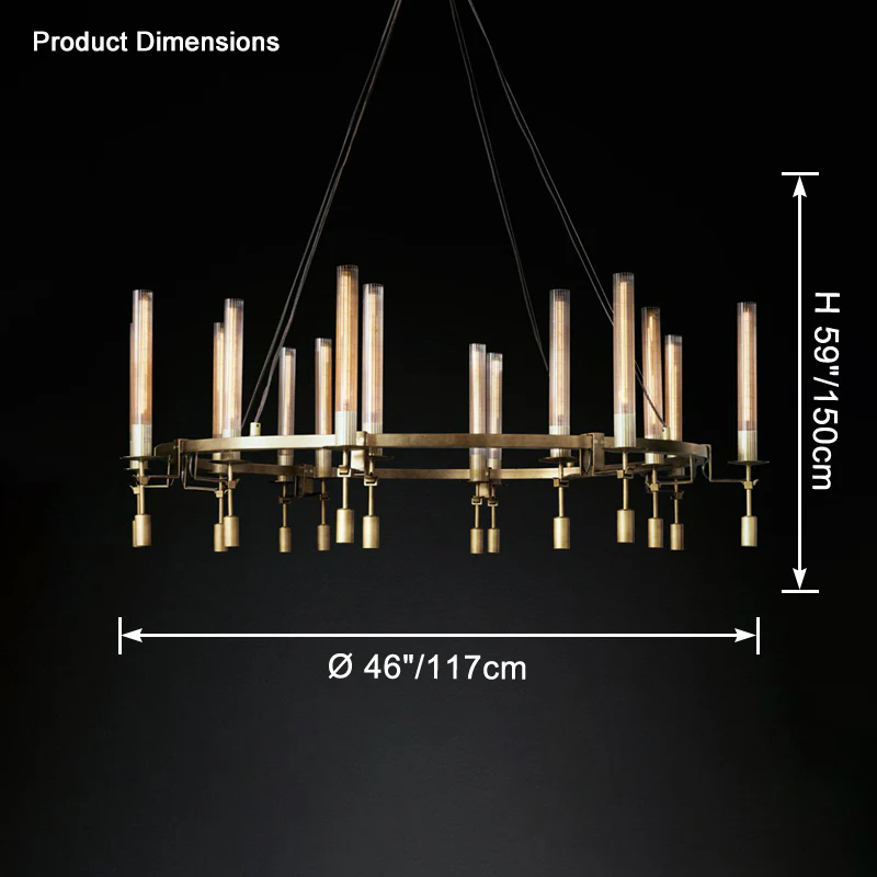 WOMO Candelabra Round Chandelier-WM2924 - Image 14