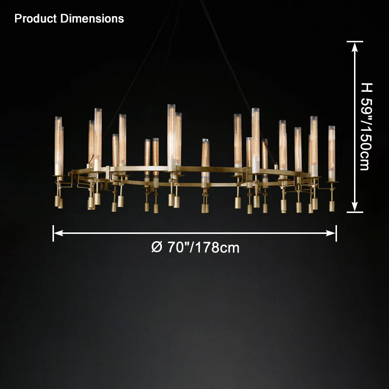 WOMO Candelabra Round Chandelier-WM2924 - Image 18