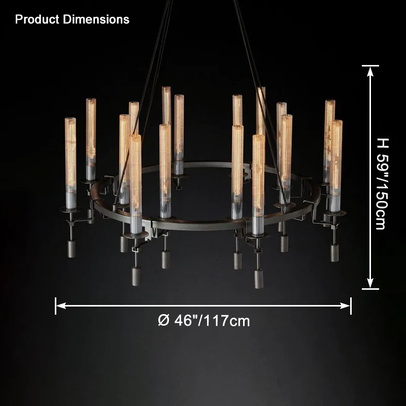 WOMO Candelabra Round Chandelier-WM2924 - Image 20