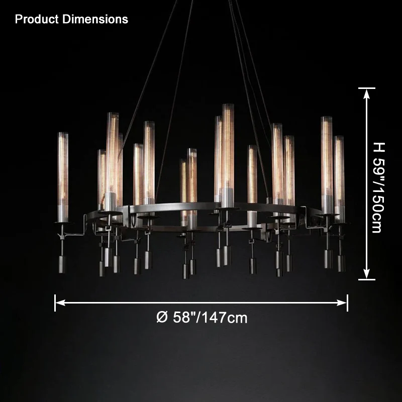 WOMO Candelabra Round Chandelier-WM2924 - Image 22