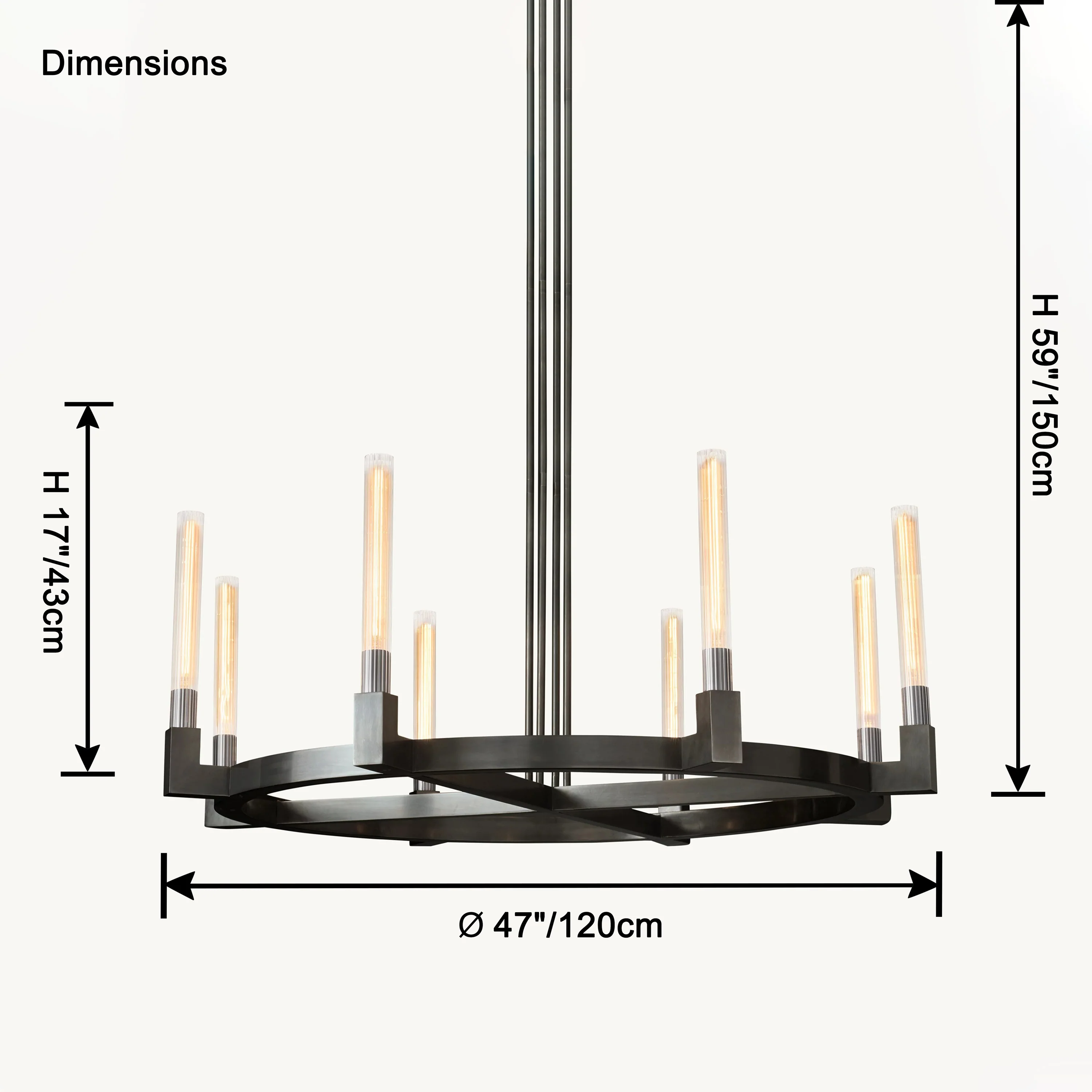 WOMO Candle Round Chandelier-WM2815 - Image 12