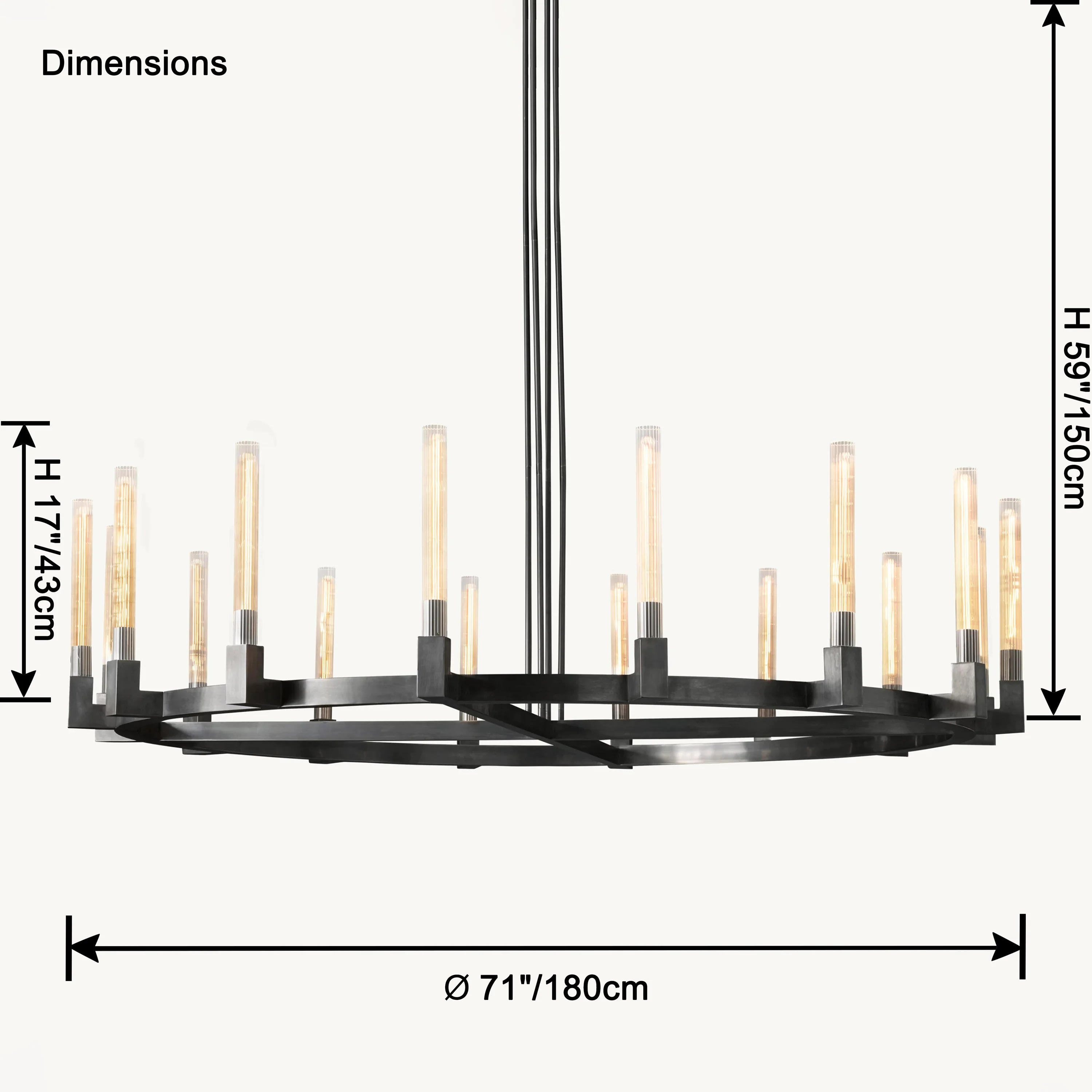 WOMO Candle Round Chandelier-WM2815 - Image 16