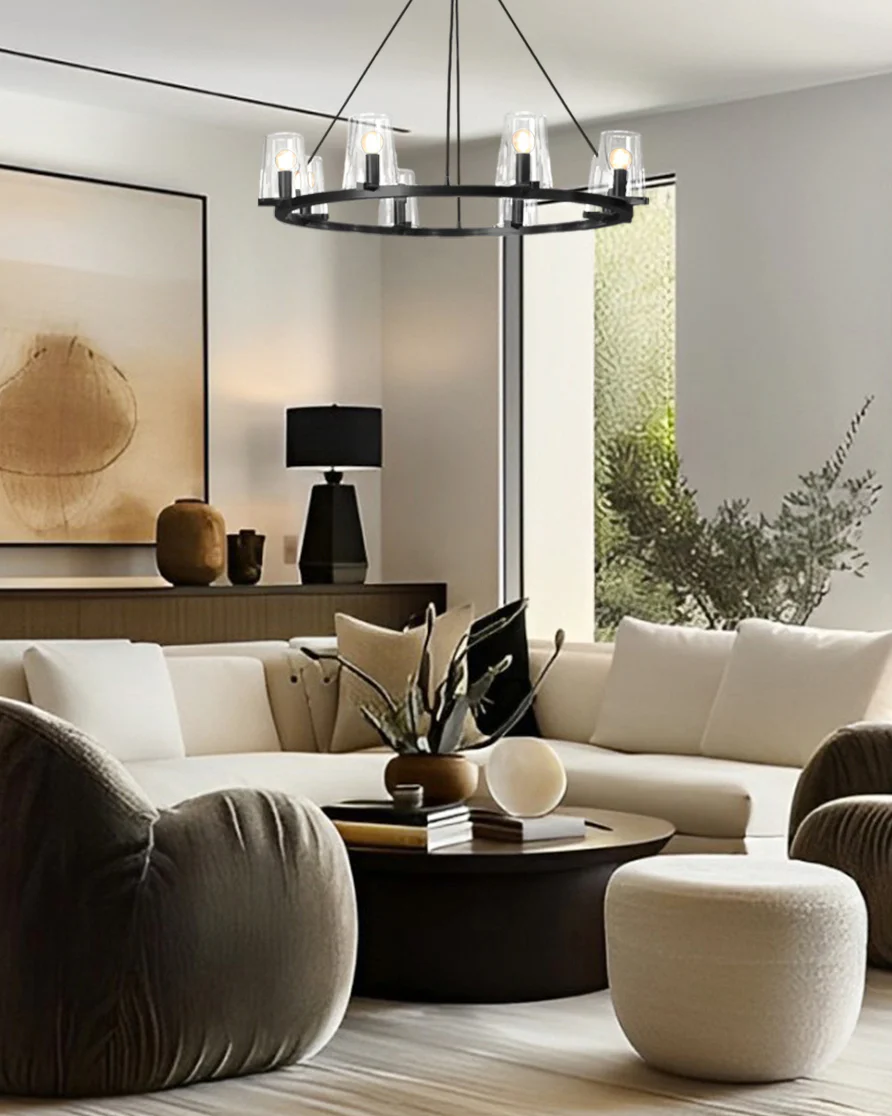 WOMO Candle Round Chandelier-WM2929 - Image 3
