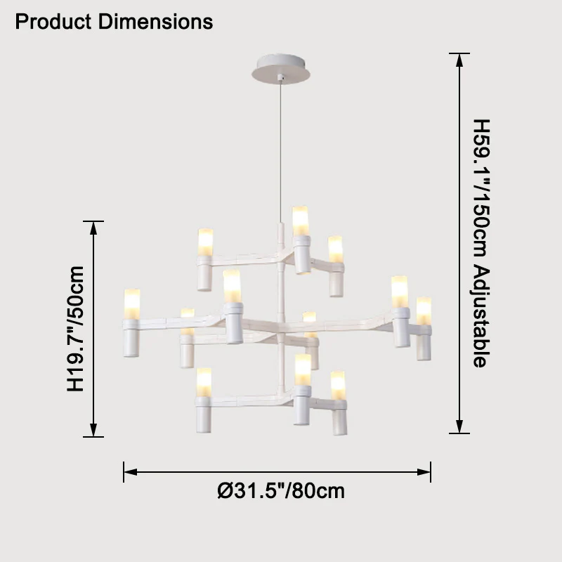 WOMO Modern Tiered Candlestick Chandelier-WM2554 - Image 35