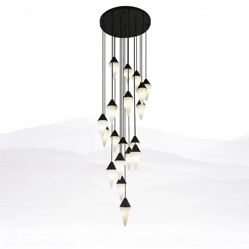 WOMO Cascading Alabaster Staircase Chandelier-WM2862 - Image 20