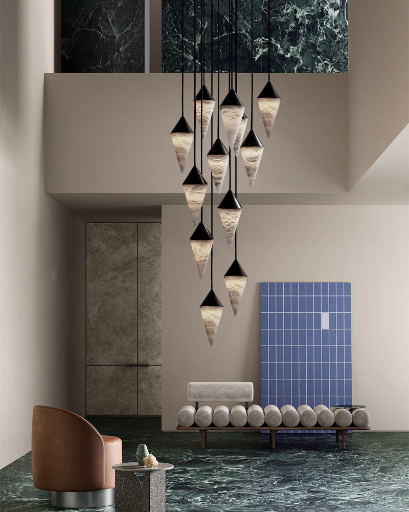 WOMO Cascading Alabaster Staircase Chandelier-WM2862 - Image 8