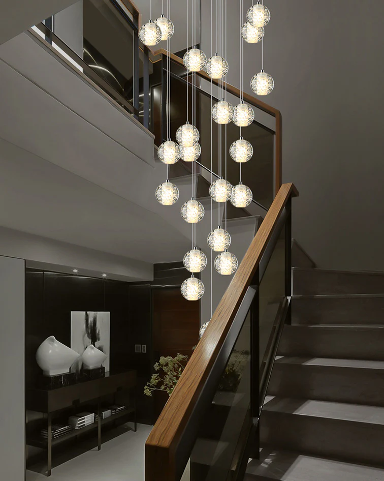 WOMO Glass Ball Rain Chandelier-WM2647 - Image 2