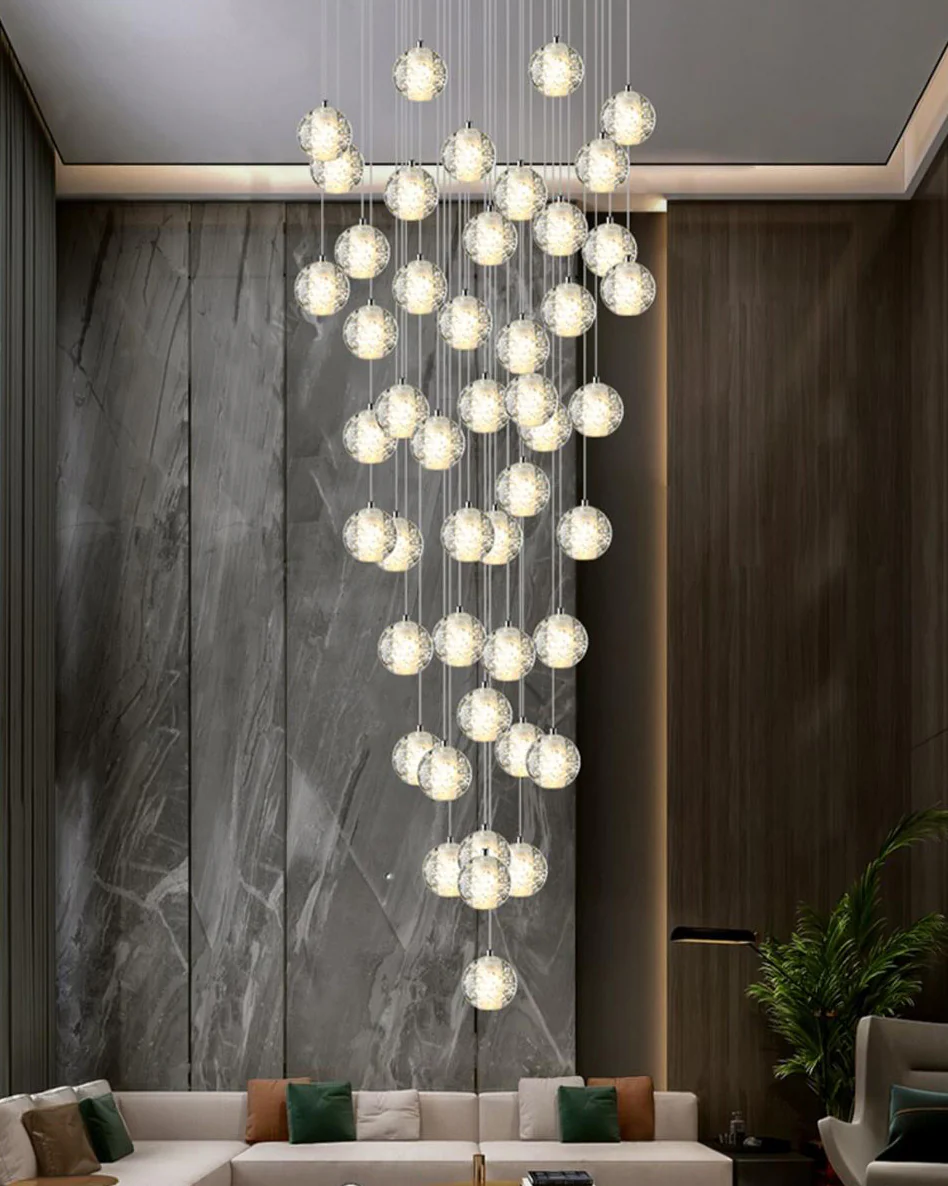 WOMO Glass Ball Rain Chandelier-WM2647 - Image 3