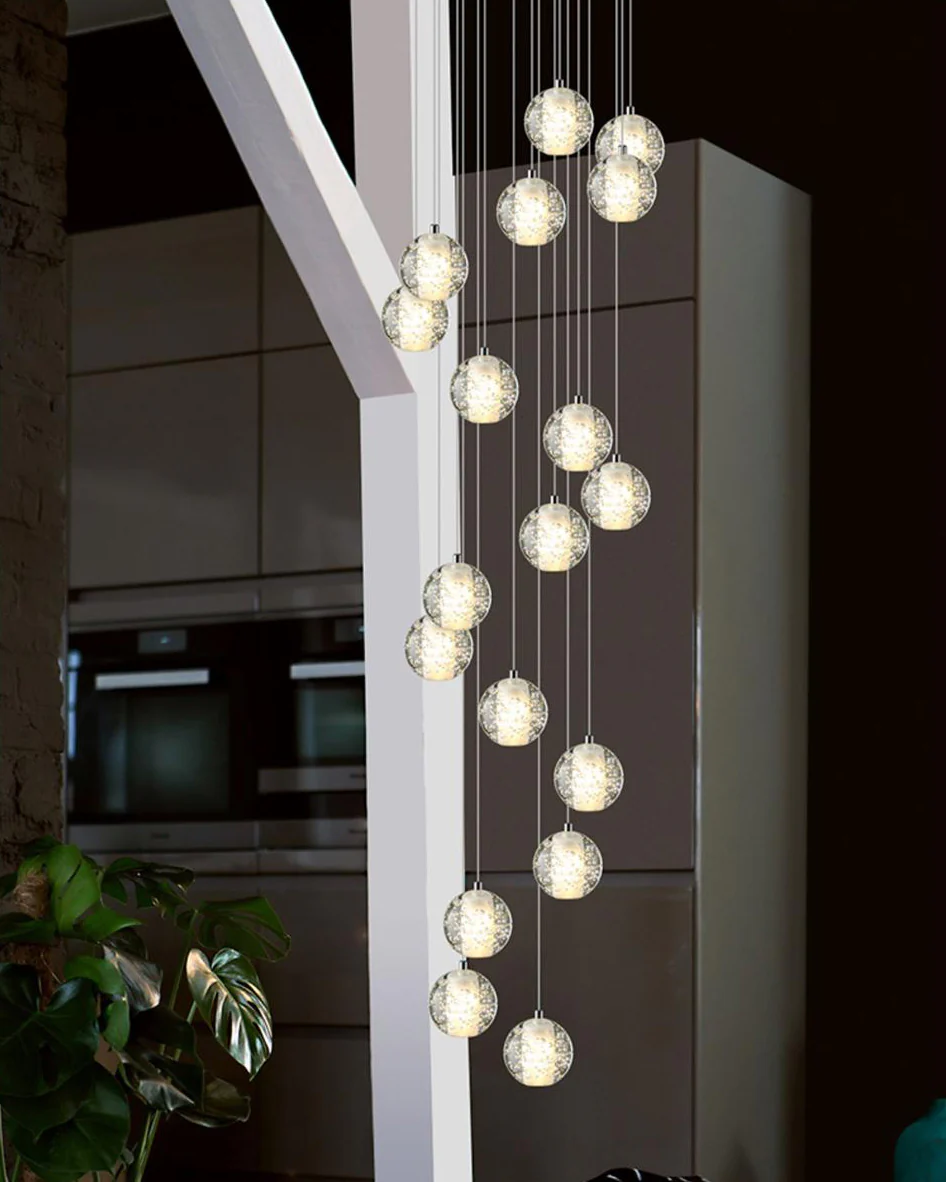 WOMO Glass Ball Rain Chandelier-WM2647 - Image 5