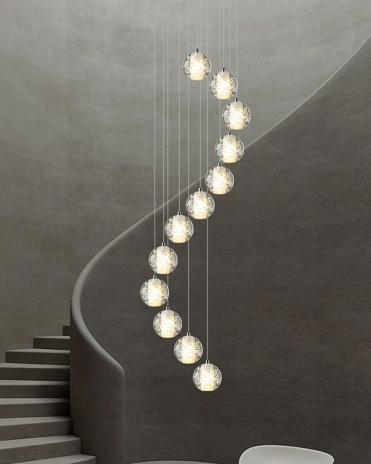 WOMO Glass Ball Rain Chandelier-WM2647 - Image 6