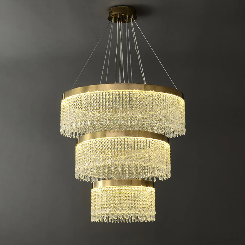 WOMO Cascading Crystal Chandelier-WM2350 - Image 6
