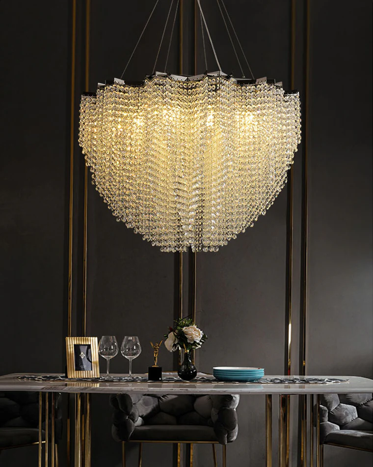 WOMO Cascading Crystal Chandelier-WM2777 - Image 4