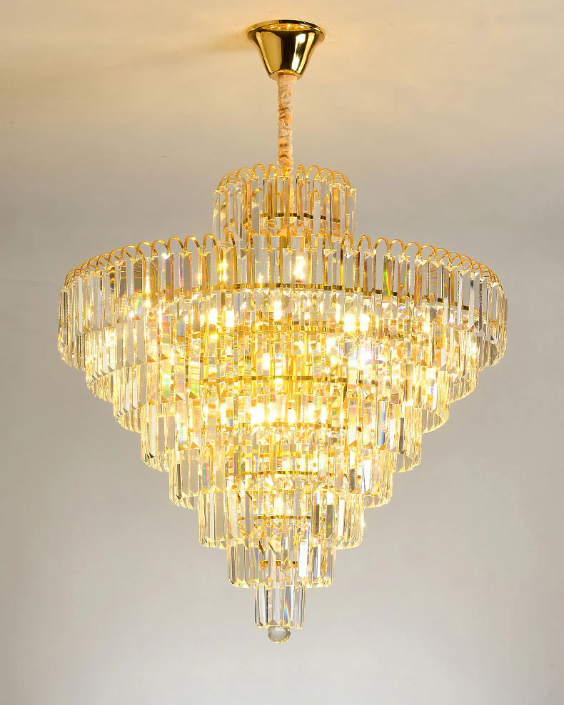 WOMO Large Cascading Crystal Chandelier-WM2917 - Image 10