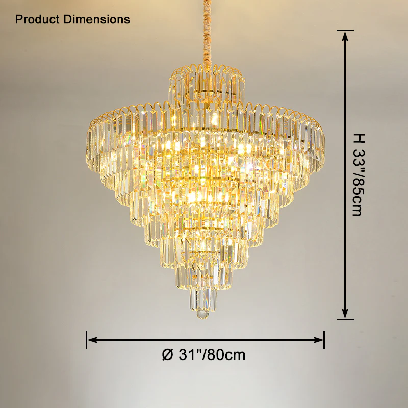 WOMO Large Cascading Crystal Chandelier-WM2917 - Image 17