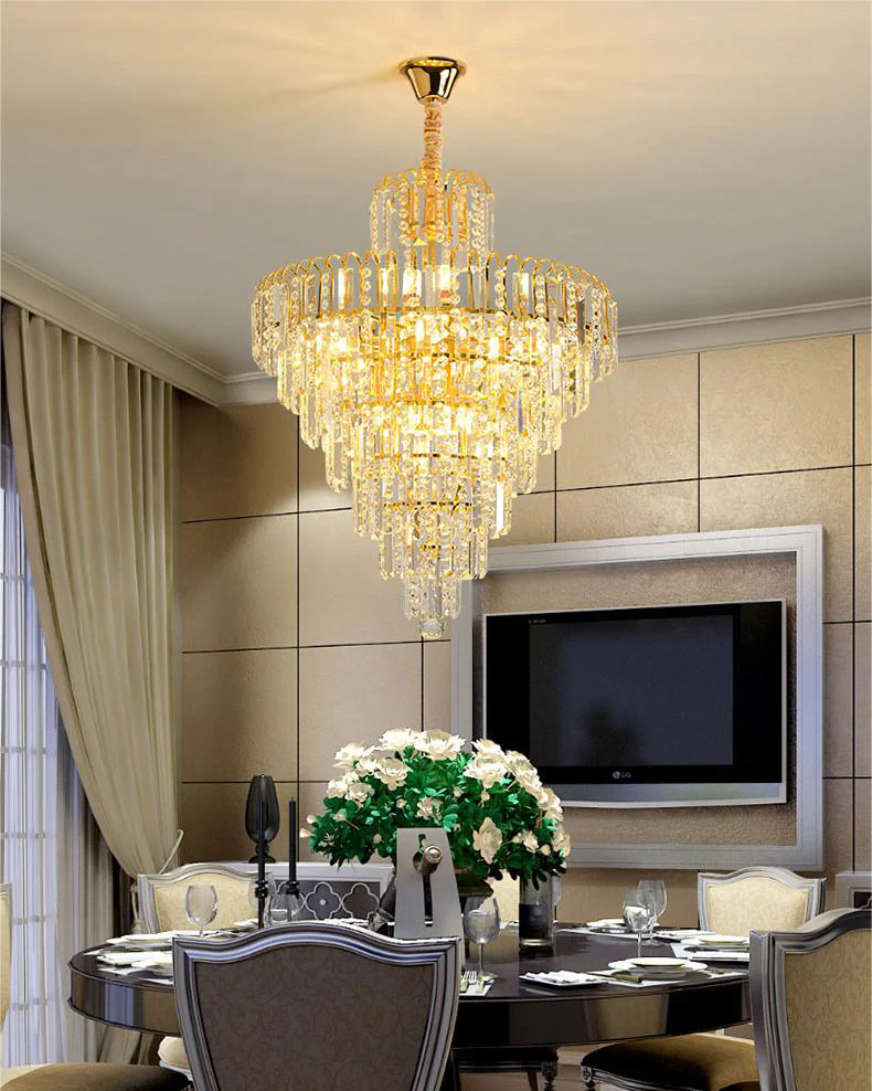 WOMO Large Cascading Crystal Chandelier-WM2917 - Image 5