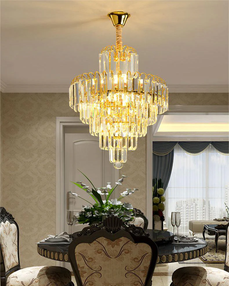 WOMO Large Cascading Crystal Chandelier-WM2917 - Image 6