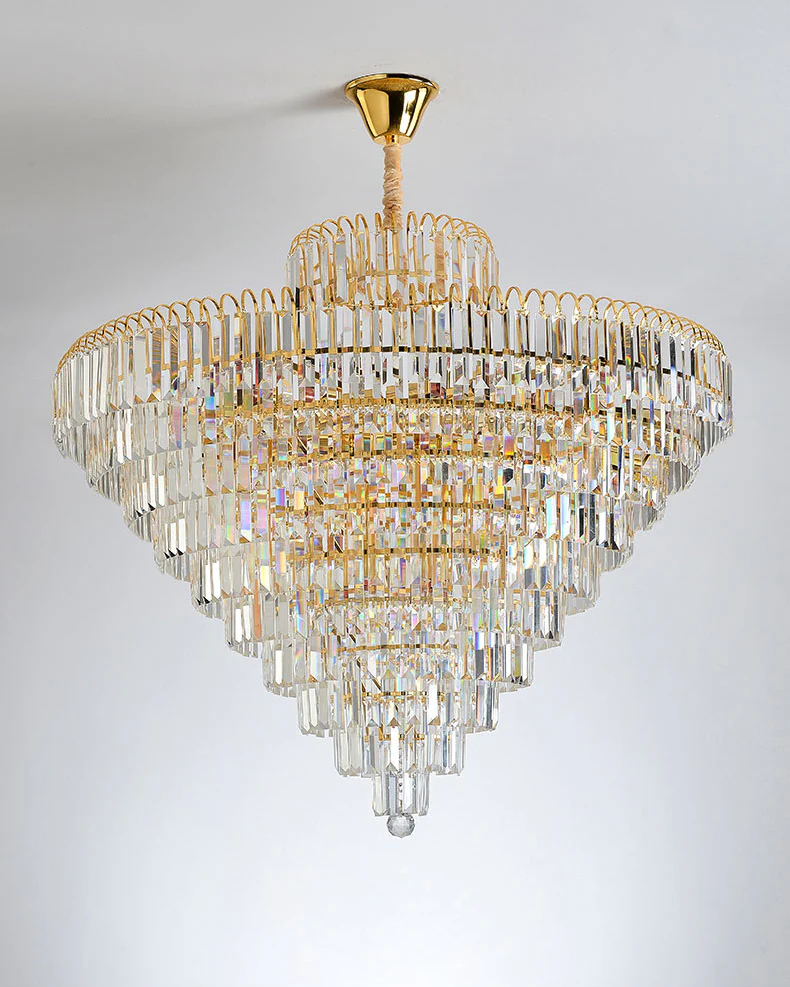 WOMO Large Cascading Crystal Chandelier-WM2917 - Image 9