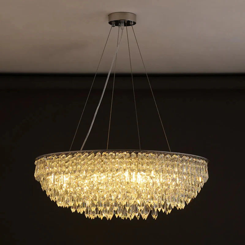 WOMO Cascading Round Crystal Chandelier-WM2628 - Image 13