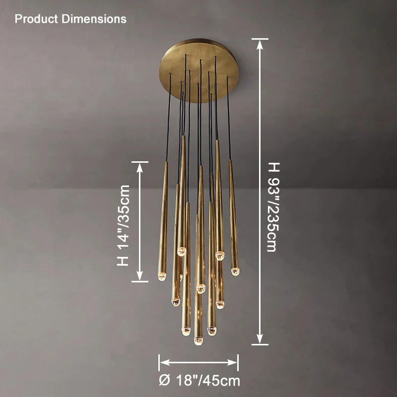 WOMO Cascading Tube Chandelier-WM2914 - Image 18